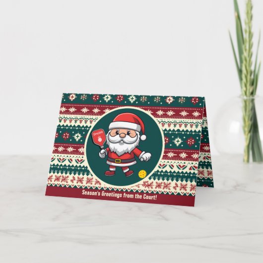 Aanpasbare 🎅Kerstpaddlebal Feestdagen Kaart (Voorkant)