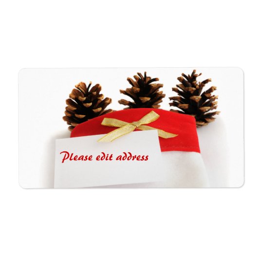 Aanpasbare Kerstsok Etiket (Voorkant)