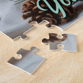 Aanpasbare Kerstthema Kaars en Denneappel Legpuzzel (Zijkant)