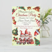 Aanpasbare Kerstuitnodiging Feestdagenkaart (Staand voorkant)