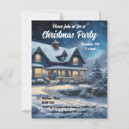 Aanpasbare kerstuitnodiging kaart