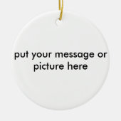 aanpasbare kerstversiering keramisch ornament (Voorkant)