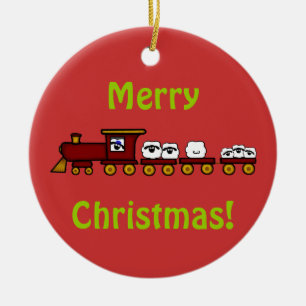 Aanpasbare kerstversiering van schapen keramisch ornament