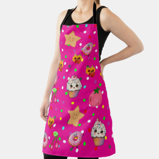 Aanpasbare keuken overall print schort