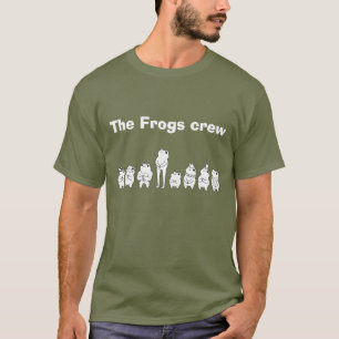 Aanpasbare Kikkervrienden Groep Crew Matching T-shirt
