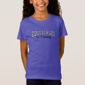 Aanpasbare Kinderen Paardrijden in Training T-shirt (Voorkant)