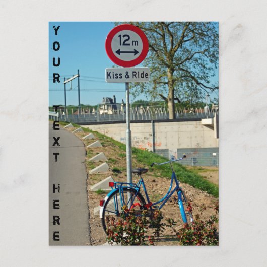 Aanpasbare "kiss & ride" briefkaart (Voorkant)