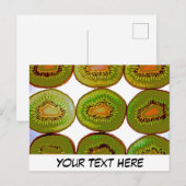 Aanpasbare kiwi fruit schijfjes briefkaart (Voorkant / Achterkant)