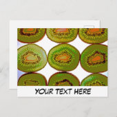 Aanpasbare kiwi fruitschijfjes briefkaart (Voorkant / Achterkant)