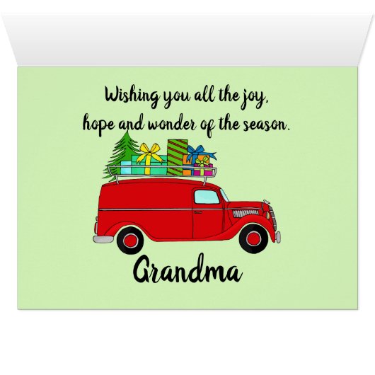 Aanpasbare Klassieke Kerstauto (Binenzijde Horizontaal (Onderkant))