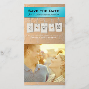 Aanpasbare kleur: DIY Save the Date Photo Cards