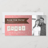 Aanpasbare kleur: DIY Save the Date Photo Cards (Voorkant)