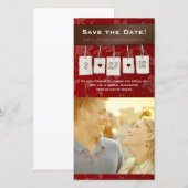 Aanpasbare kleur: DIY Save the Date Photo Cards (Voorkant / Achterkant)