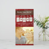 Aanpasbare kleur: DIY Save the Date Photo Cards (Staand voorkant)