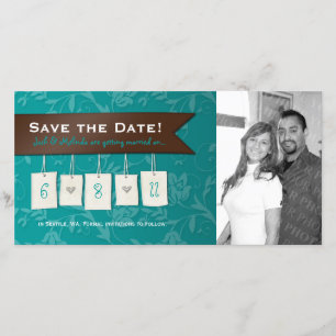 Aanpasbare kleur: DIY Save the Date Photo Cards