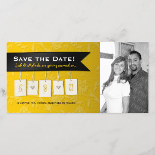 Aanpasbare kleur: DIY Save the Date Photo Cards