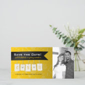 Aanpasbare kleur: DIY Save the Date Photo Cards (Staand voorkant)