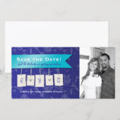 Aanpasbare kleur: DIY Save the Date Photo Cards (Voorkant / Achterkant)