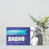 Aanpasbare kleur: DIY Save the Date Photo Cards (Staand voorkant)