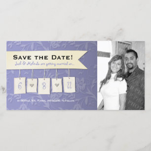 Aanpasbare kleur: DIY Save the Date Photo Cards