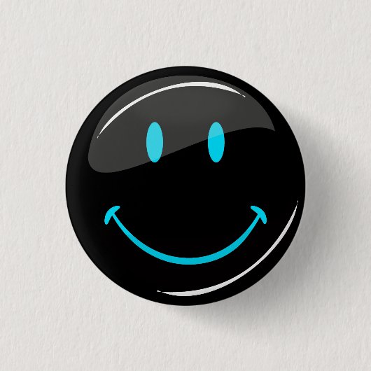 Aanpasbare kleurenneon zwart ronde button 3,2 cm (Voorkant)