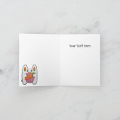 Aanpasbare Knuffel Konijn Pasen Kaart (Binnen)