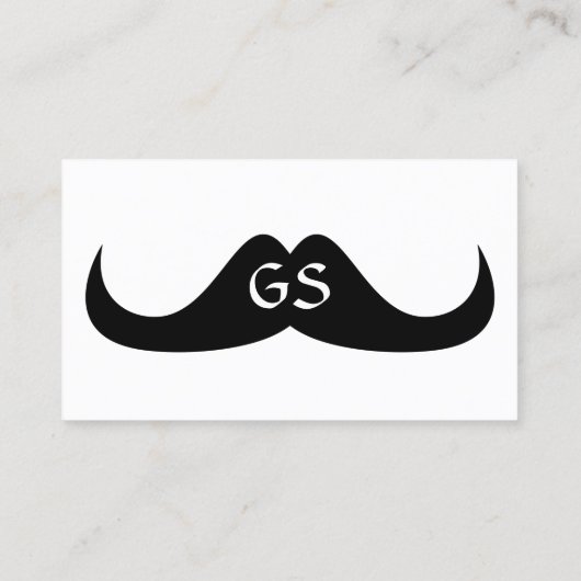 Aanpasbare Koel Witte Zwarte Stuurstangsnor Visitekaartje (Achterkant)