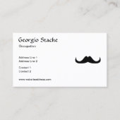 Aanpasbare Koel Witte Zwarte Stuurstangsnor Visitekaartje (Voorkant)