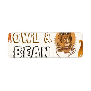 Aanpasbare koffiebedrijfs branding etiket