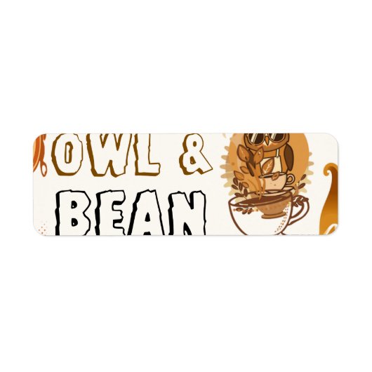 Aanpasbare koffiebedrijfs branding etiket (Voorkant)