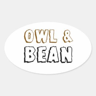 Aanpasbare koffiebedrijfs branding ovale sticker