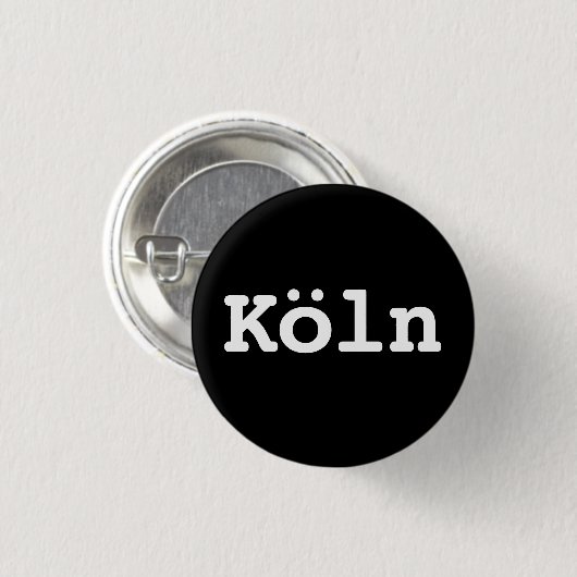 Aanpasbare Köln typografie Ronde Button 3,2 Cm (Voorkant /achterkant)