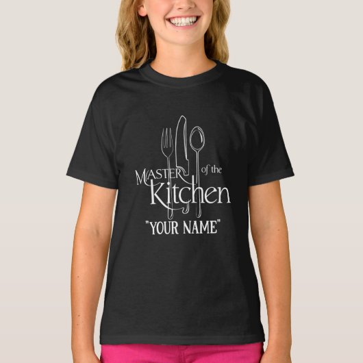 Aanpasbare kookliefhebber Culinary Champion T-shirt (Voorkant)