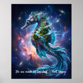 Aanpasbare Kosmische Zeepaard Poster
