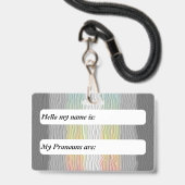 Aanpasbare kronkelige Boho Demifluid Pride-vlag Badge (Voorzijde met lanyard)