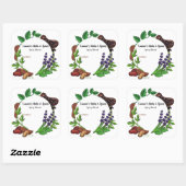 Aanpasbare kruiden- en specerijen voedseletiketten vierkante sticker (Vel)