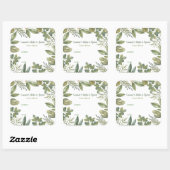 Aanpasbare kruiden- en specerijen voedseletiketten vierkante sticker (Vel)