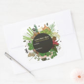 Aanpasbare kruiden- en specerijen voedseletiketten vierkante sticker (Envelop)