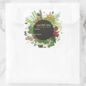 Aanpasbare kruiden- en specerijen voedseletiketten vierkante sticker (Tas)