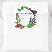 Aanpasbare kruiden- en specerijen voedsetiketten vierkante sticker (Tas)