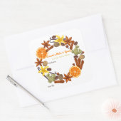 Aanpasbare kruiden- en specerijenvoedseletiketten vierkante sticker (Envelop)