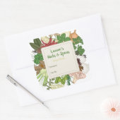 Aanpasbare kruiden- en specerijenvoedseletiketten vierkante sticker (Envelop)