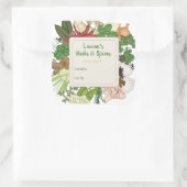 Aanpasbare kruiden- en specerijenvoedseletiketten vierkante sticker (Tas)