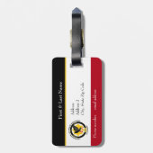 Aanpasbare label voor cavaleriekleuren bagagelabel (Achterkant verticaal)