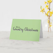 Aanpasbare Landelijke Kerst Groen Kaart (Gele Bloem)
