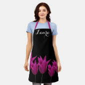 Aanpasbare Laura naam mooi chic bloem boho Schort (Gedragen)