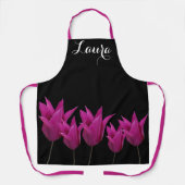 Aanpasbare Laura naam mooi chic bloem boho Schort (Voorkant)