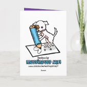 Aanpasbare leeftijd Cartoon Ballet Dancer Kaart (Achterkant)