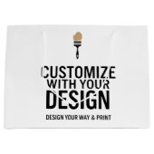 Aanpasbare lege 12x9" zakelijke bedrijfs- groot cadeauzakje (Voorkant)