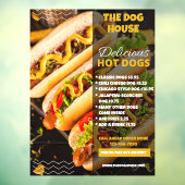 Aanpasbare Lekkere Hotdogs Restaurant Medium Raamsticker (Vel 3)